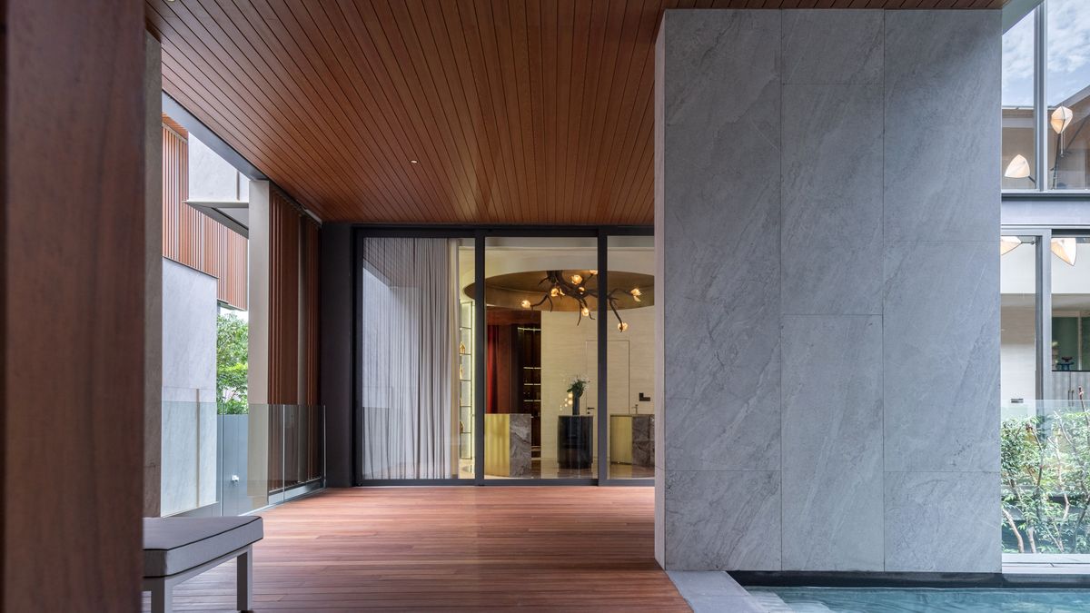 For SaleHouseBang Sue, Wong Sawang, Tao Pun : 3 -storey detached house for sale. Sonle Residences project (Sunle Residence), Ratchadaphisek, near MRT Wongsawang, only 900 meters, with a large private pool and a large Courtyard.