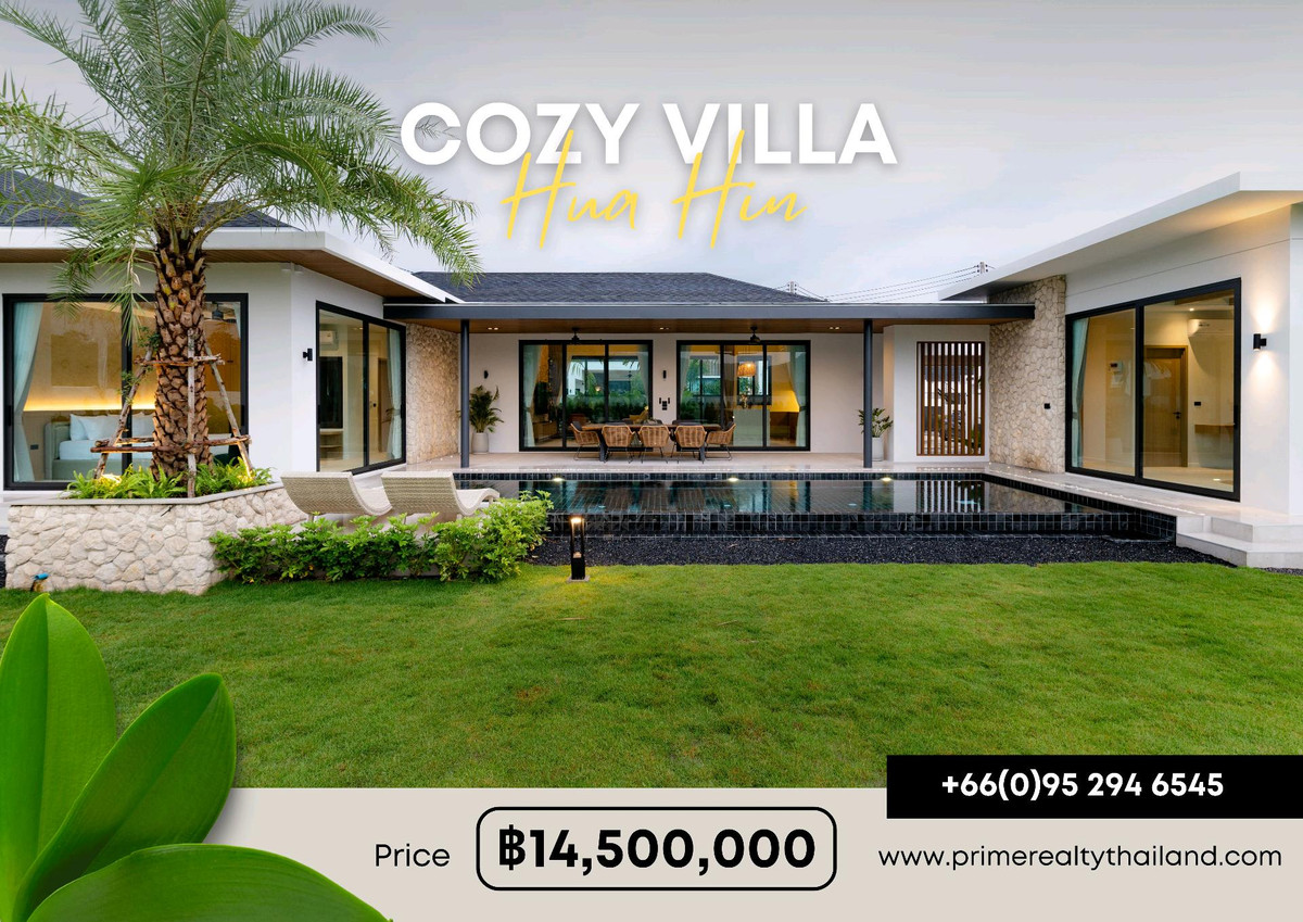 For SaleHuahin, Prachuap Khiri Khan, Pran Buri : Pool Villa Hua Hin, which comes with a private golf course and a mountain view of half rai