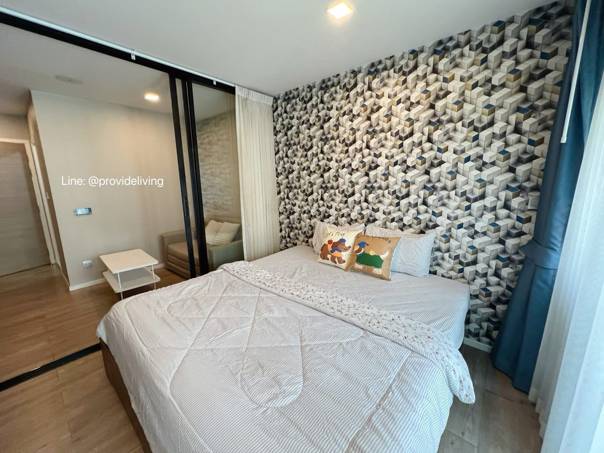 For RentCondoPathum Thani,Rangsit, Thammasat : ✨Provideliving✨ Rent Kave Town Space, large room 28 sqm. View of the garden, beautiful room 📞091-7503016 Pee Kat