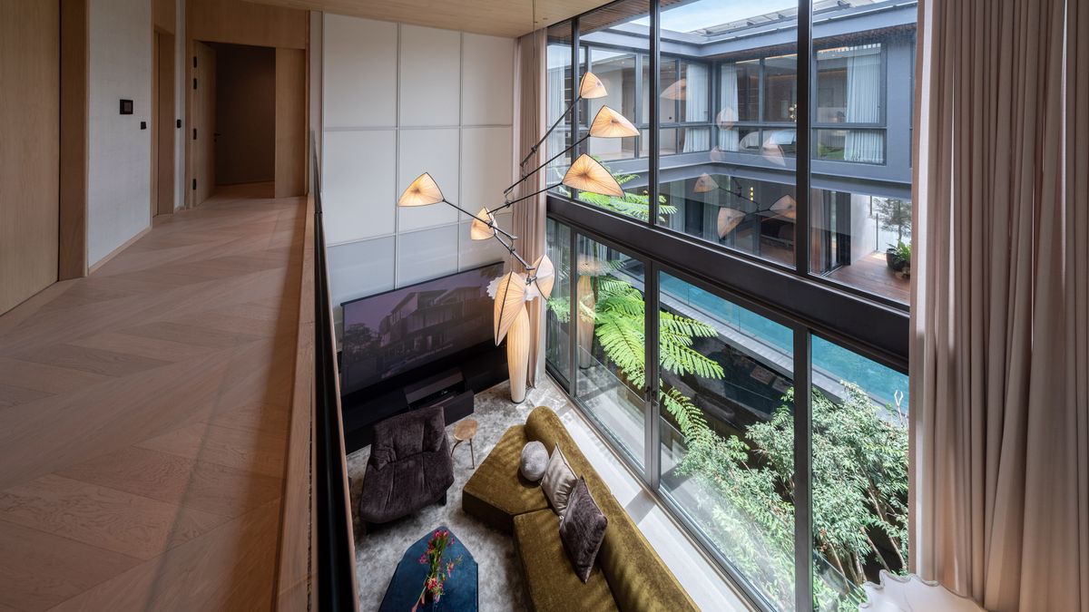 For SaleHouseBang Sue, Wong Sawang, Tao Pun : 3 -storey detached house for sale. Sonle Residences project (Sunle Residence), Ratchadaphisek, near MRT Wongsawang, only 900 meters, with a large private pool and a large Courtyard.