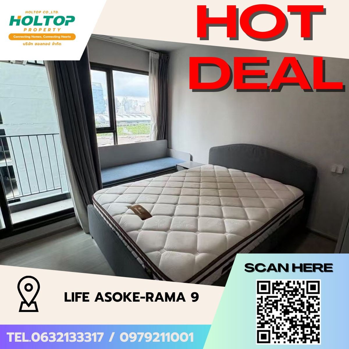 For SaleCondoRama9, Petchburi, RCA : Owner Post sells lower prices than the Life Asoke-Rama 9 market.