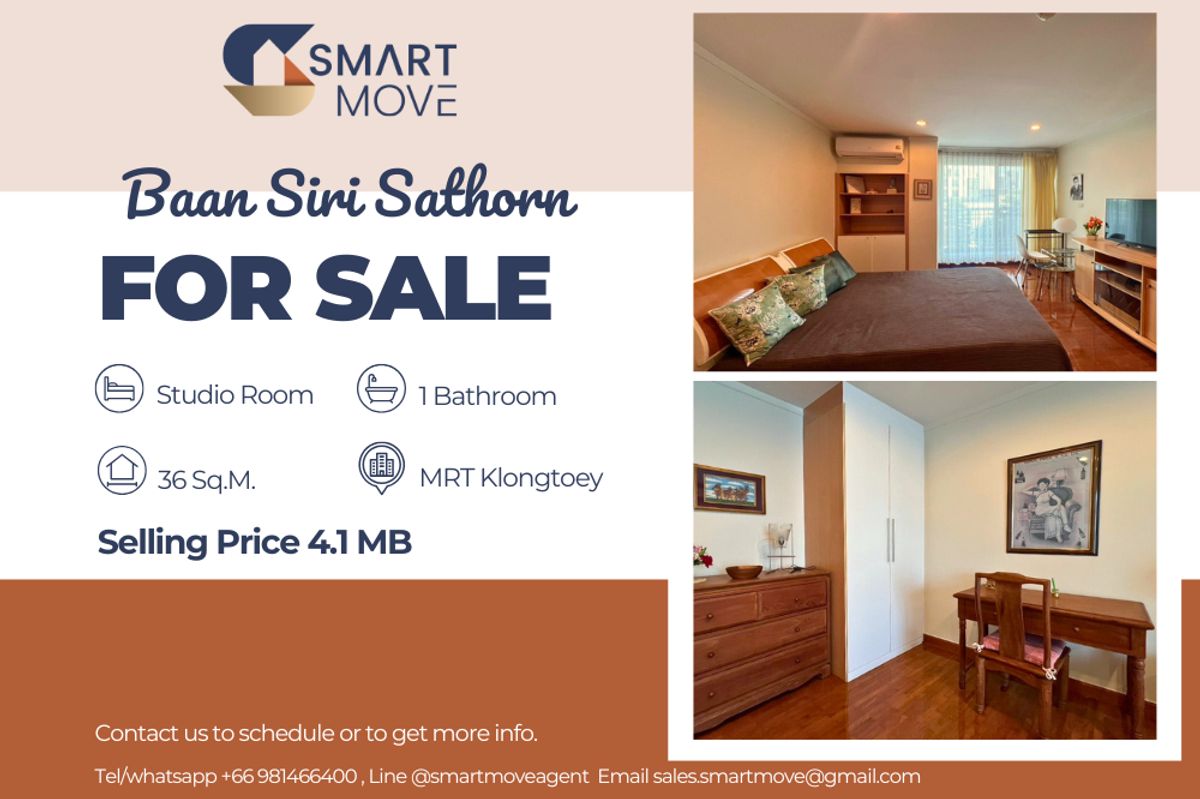 ขายคอนโดสาทร นราธิวาส : 🔥 สำหรับขาย !! 🔥 Code C20221203692..........Baan Siri Sathorn, ห้องสตูดิโอ, 1 ห้องน้ำ, แต่งครบ, ราคาพิเศษ!!📣📣