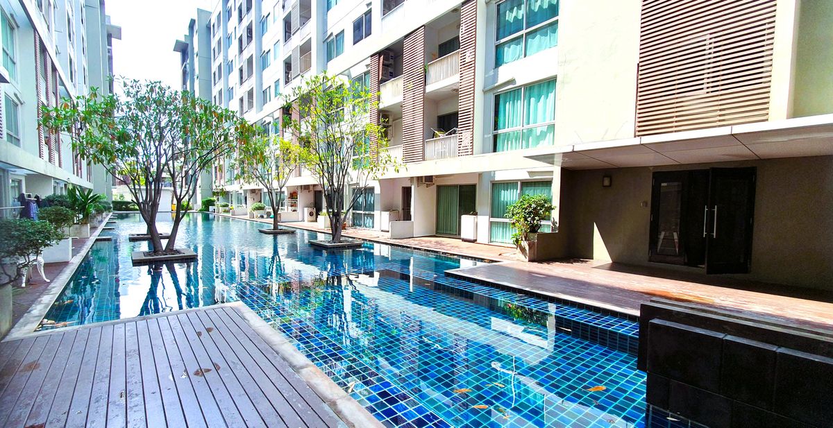 ให้เช่าคอนโดรัชดา ห้วยขวาง : KC c19 ให้เช่าคอนโด low rise 8 ชั้นโครงการ เอ สเปซ อโศก-รัชดา 1 ห้องนอน 1 ห้องน้ำ ขนาด 35 ตร.ม. วิวสระว่ายน้ำ ใกล้ MRT พระราม 9 และ Airport Link มักกะสัน เดินทางสะดวก ใกล้ตึก G tower พระราม 9 ใกล้ ฟอร์จูนพระราม 9 เซ็นทรัลพระราม 9
