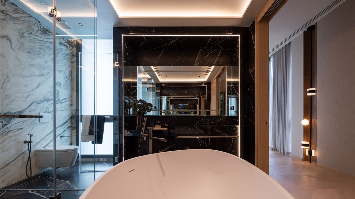 For SaleHouseBang Sue, Wong Sawang, Tao Pun : 3 -storey detached house for sale. Sonle Residences project (Sunle Residence), Ratchadaphisek, near MRT Wongsawang, only 900 meters, with a large private pool and a large Courtyard.