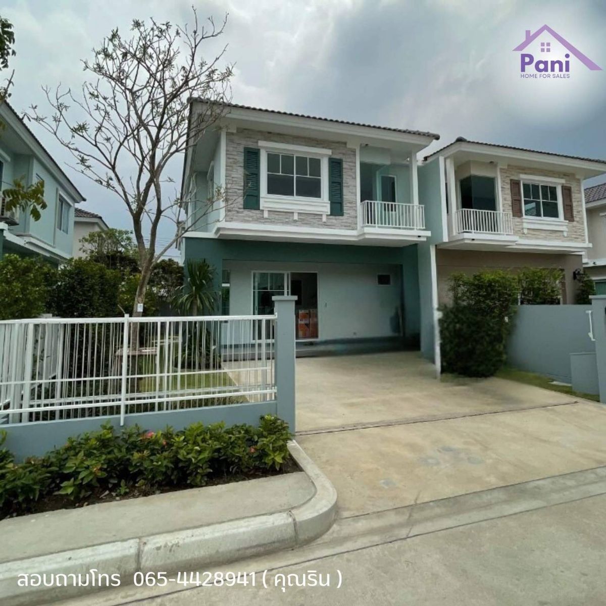 For SaleSamut Prakan,Samrong : The cheapest in this area !! Twin house, 2 storey, Villa Jiro, Bang Na-Thepharak Complete fir, ready to be near Big C, Bang Pu Industrial Estate