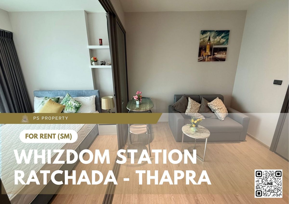 For RentCondoThaphra, Talat Phlu, Wutthakat : For rent 🔥 Whizdom Station Ratchada - Thapra 🔥 Fully furnished and equipped, near BTS Talat Phlu
