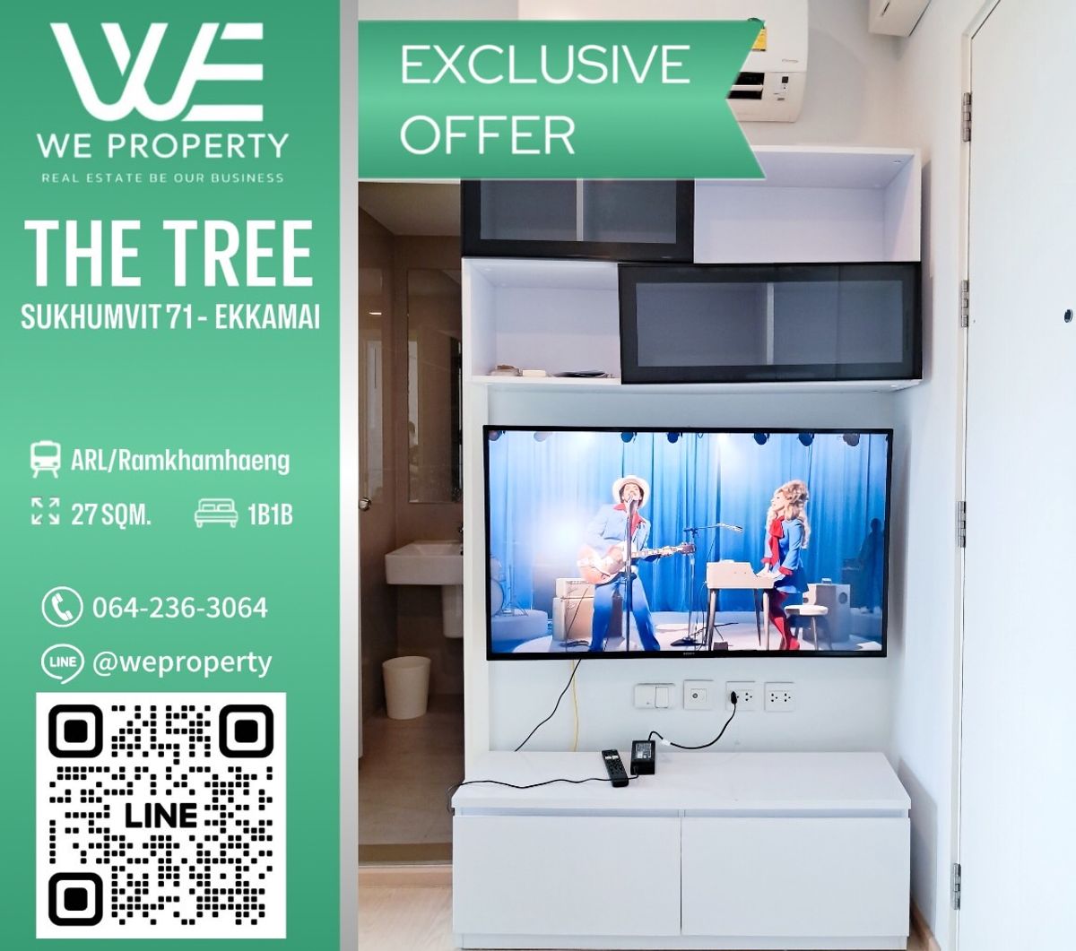 ขายคอนโดพระราม 9 เพชรบุรีตัดใหม่ RCA : ห้องสวยวิวเมืองเฟอร์ฯครบ ราคาดีมาก!!⭐The Tree Sukhumvit 71 - Ekamai (เดอะ ทรี สุขุมวิท 71 - เอกมัย)