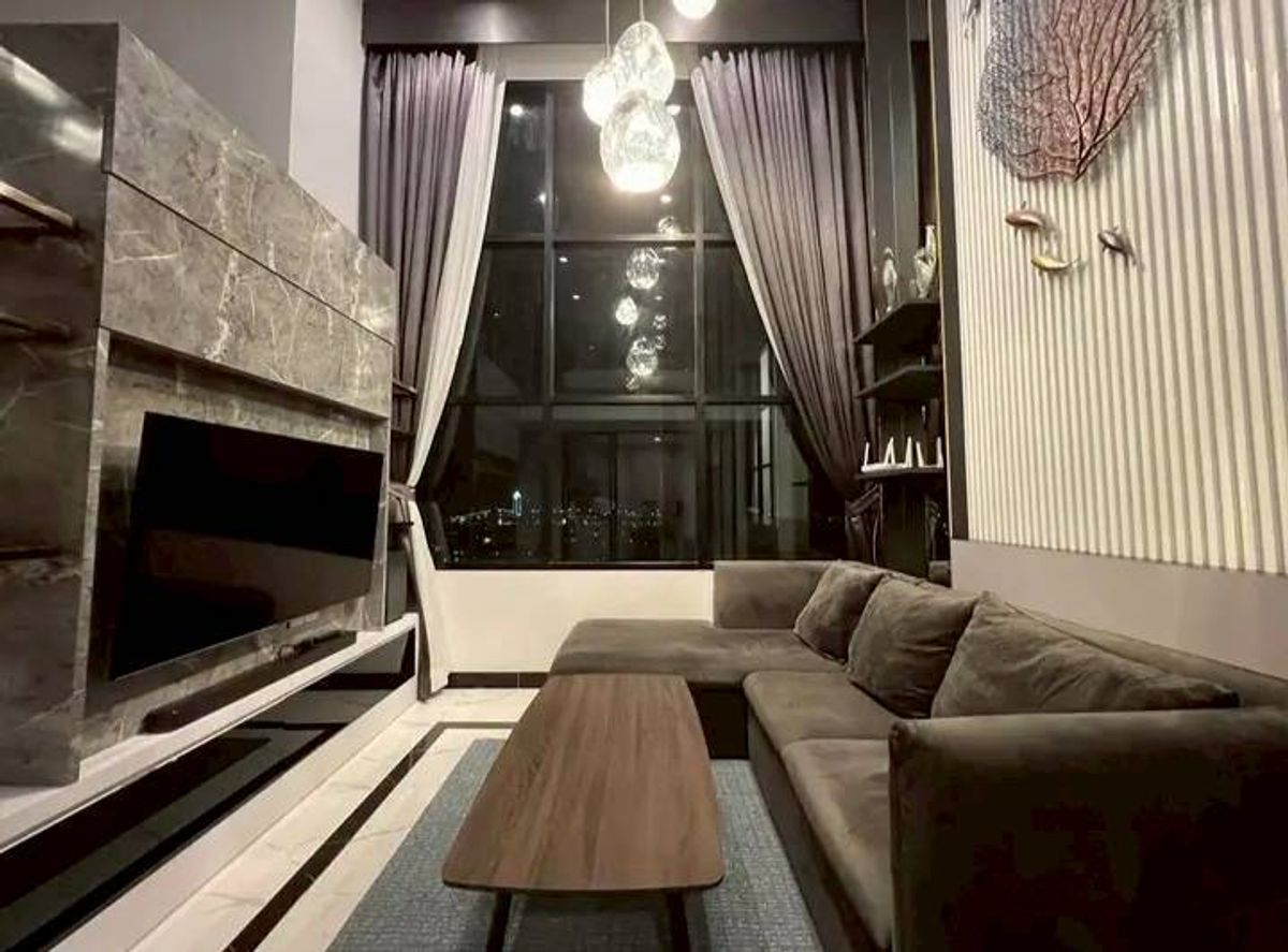 ให้เช่าคอนโดสาทร นราธิวาส : KnightsBridge Prime สาทร Duplex 38 ตรม. ชั้น 33วิวเมืองฝั่งสาธร 1ห้องนอน 1ห้องน้ำ ★-เครื่องใช้ไฟฟ้าครบ★ที่จอดรถ1คัน Auto Parking★
