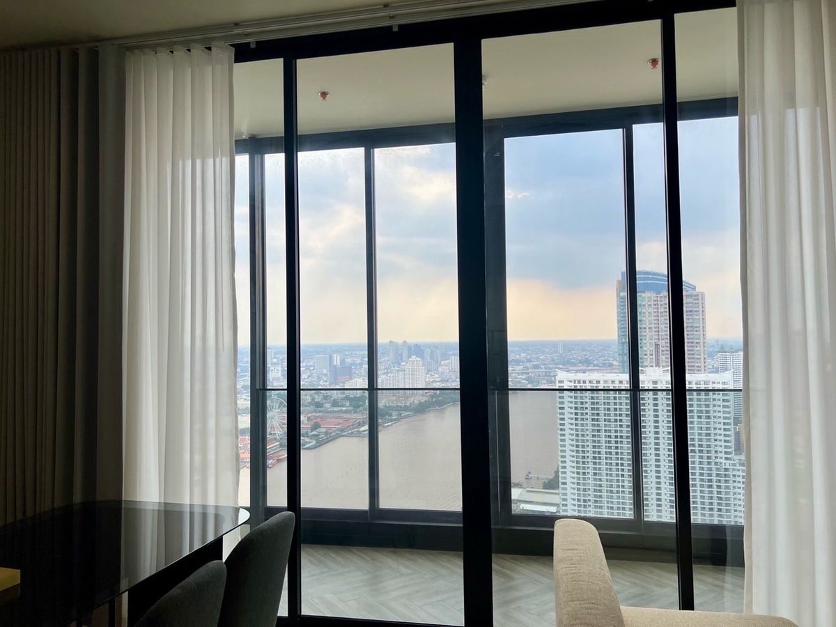 ให้เช่าคอนโด : 💥Hot For Rent 2br2bh 78sq.m at Chapter Charoen Nakorn - Riverside best view to the river only 58,000 THB/Month | Ready to move in 20 Aug 25 | Fully furnish with best price | For more info. plz add line ID @donly2530