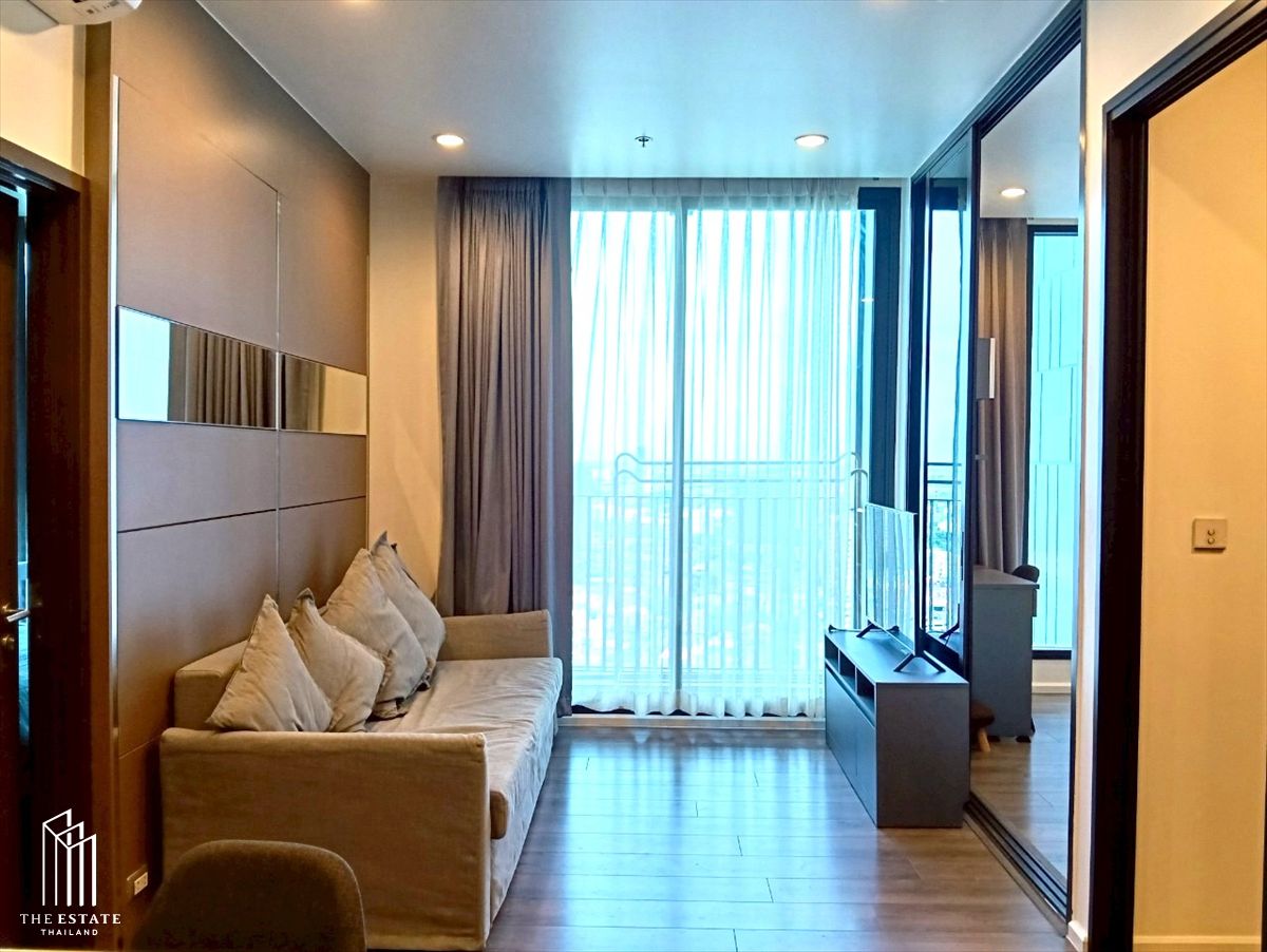 ให้เช่าคอนโดอ่อนนุช อุดมสุข : For rent Whizdom Essence ใกล้ BTS ปุณณวิถี ชั้นสูง วิวโล่ง 51.6 sq.m. 2 bedroom @35,000 Baht