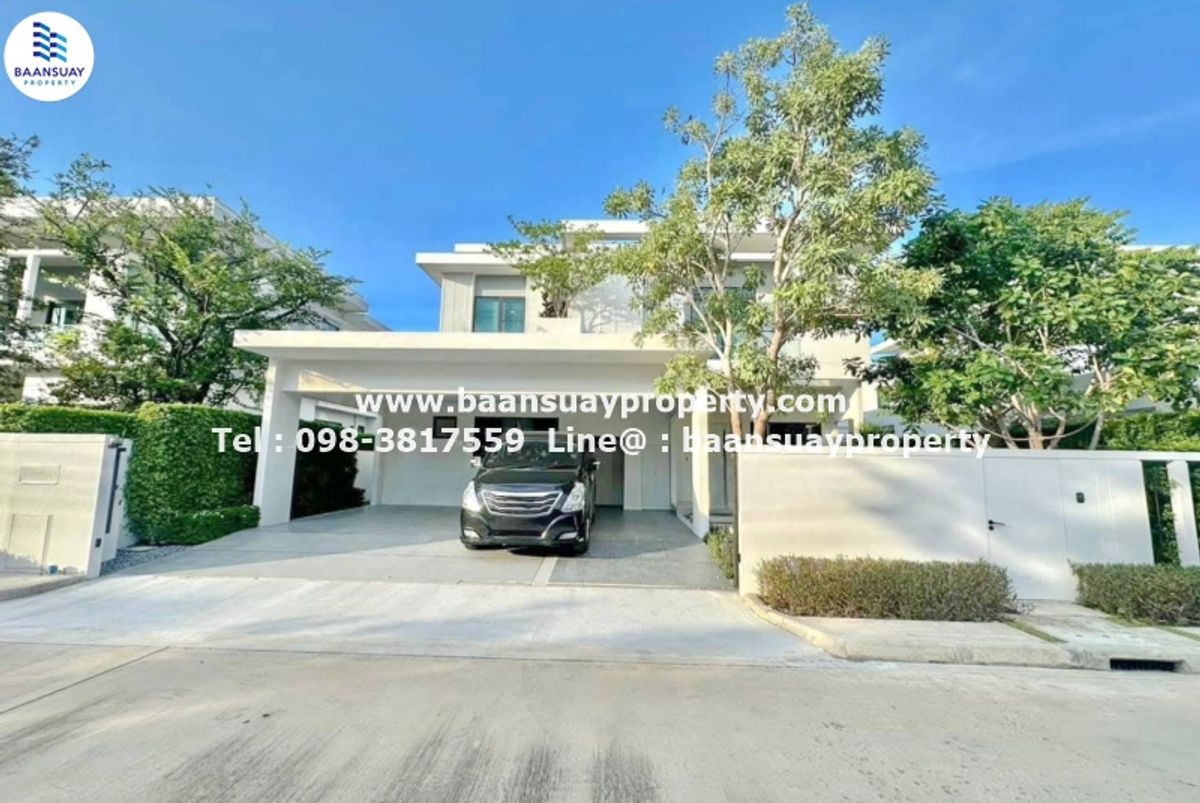 For RentHouseSamut Prakan,Samrong : Rent a 2 -story detached house, Manthana Bangna, Km. 15, the new house has never been in.