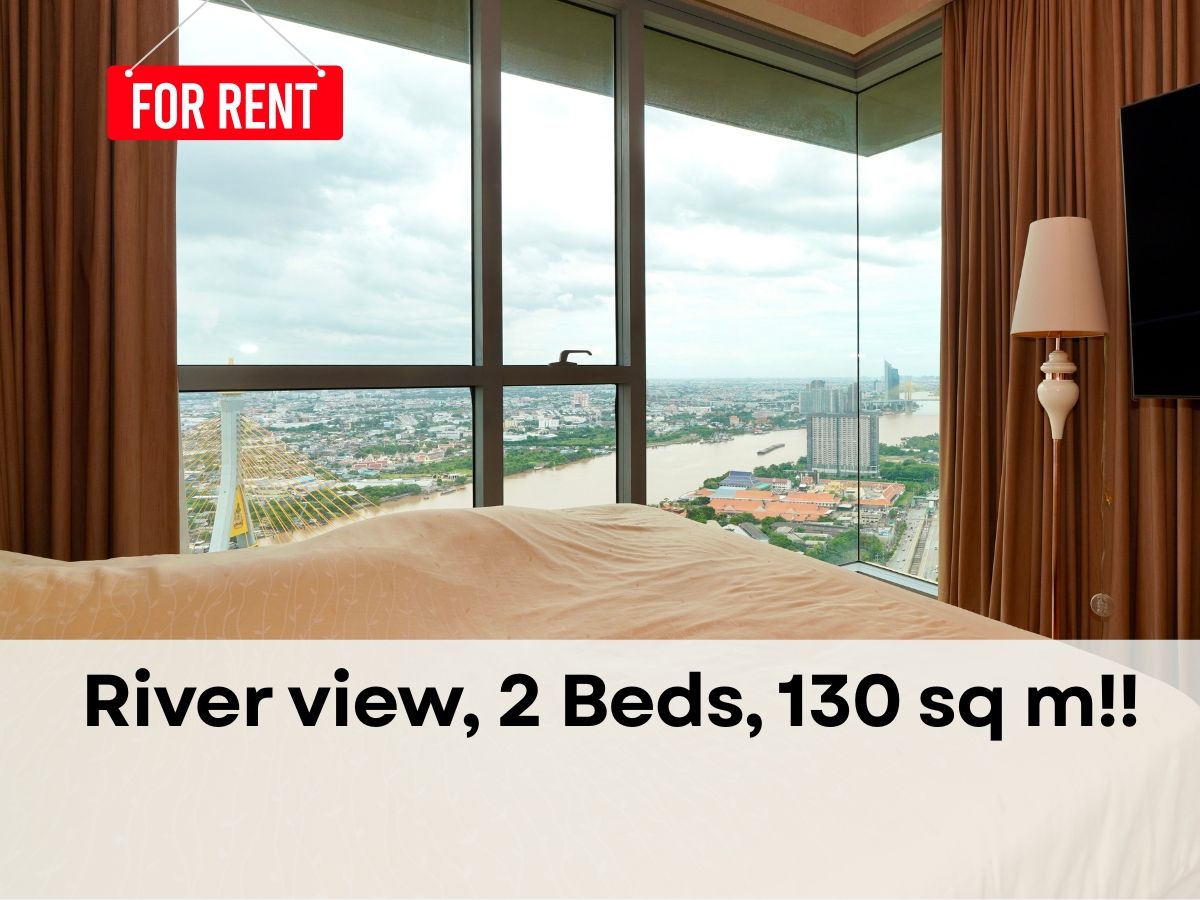 For RentCondoRama3 (Riverside),Satupadit : Riverfront Condo The Pano Rama 3 ✨ 2-Bed, 130 sq.m. with 2 Fixed Parking Spaces ‼️