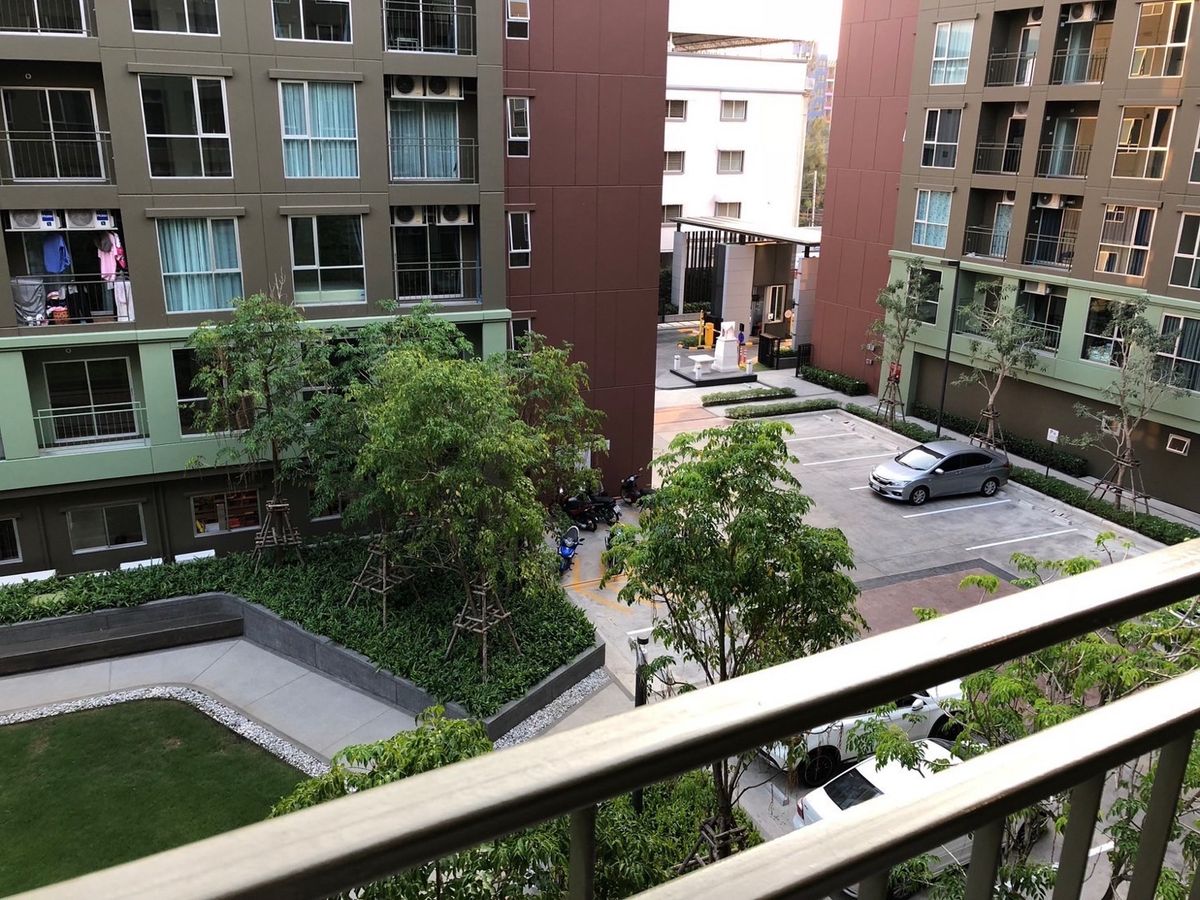For RentCondoBangna, Bearing, Lasalle : Condo for rent Lumpini Place Bangna Km.3 (Lumpini Place Bangna Km. 3) Building/Building: A Floor 4 Size: 26 sq.m. Price: 8,500 baht