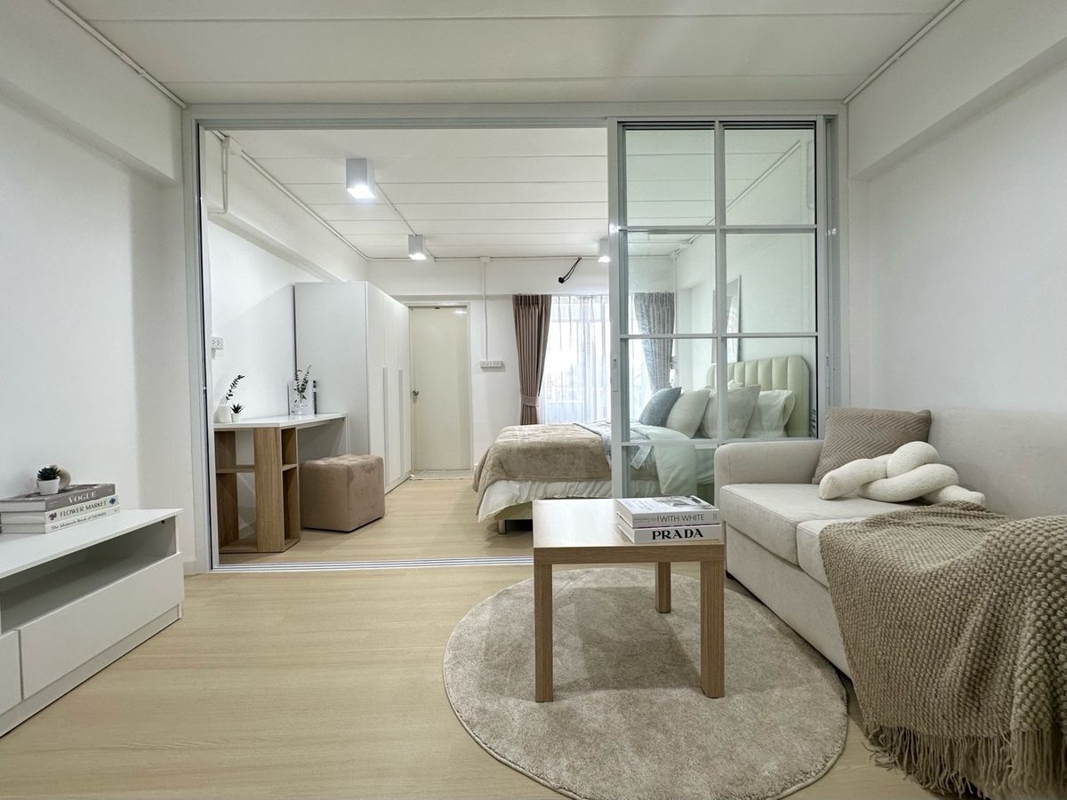 ขายคอนโดลาดพร้าว101 แฮปปี้แลนด์ : คอนโดสตูดิโอโซน ( Studio zone condo ) ห้องขนาด 27.10 ตรม 
