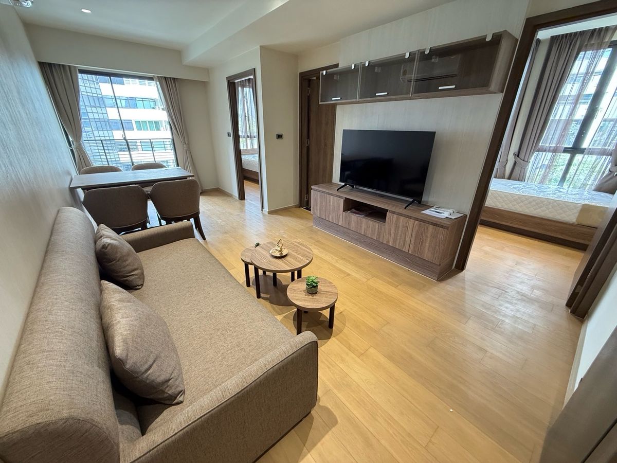 For RentCondoSukhumvit, Asoke, Thonglor : 🏬 Runesu Thonglor5 (Raneesu Thonglor 5) for rent‼ ️2BR 1BAHT 43.9 SQ.M. Very beautiful view .. not blocking the view + Bathub 🛁 New room 💯 No one has ever been in.