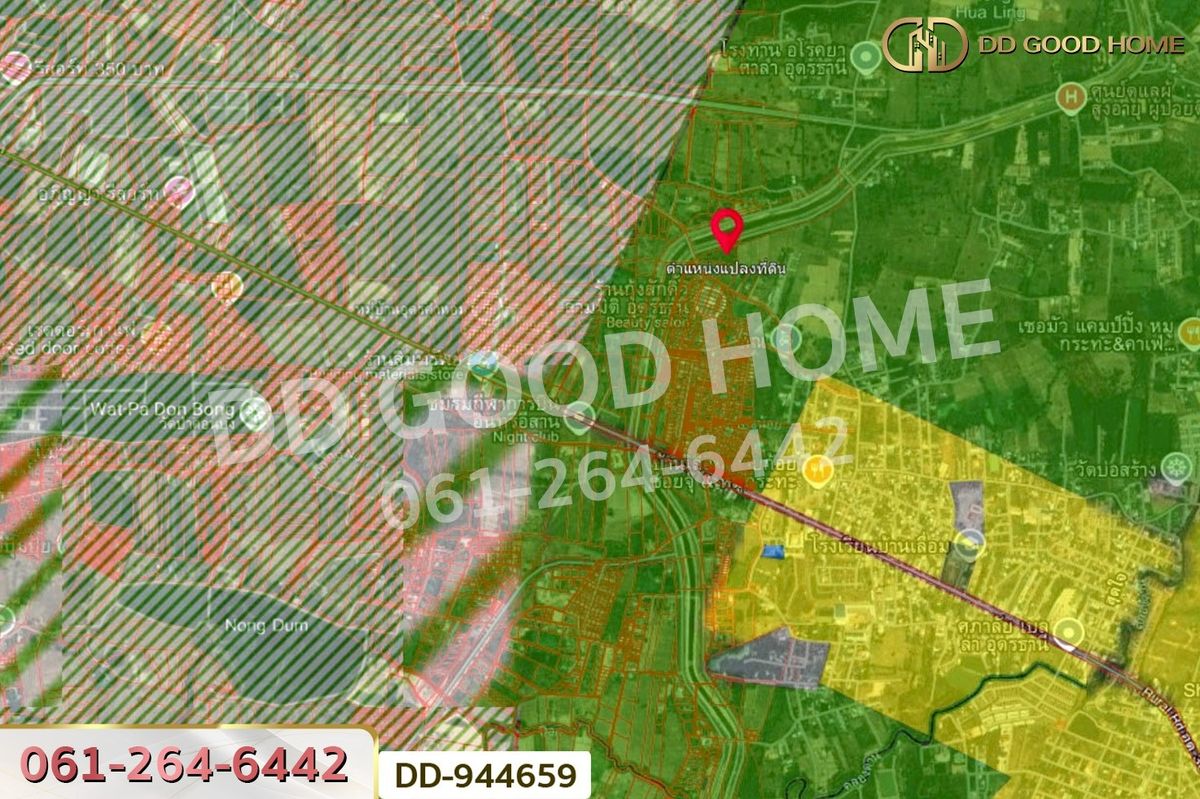 ขายที่ดินอุดรธานี : DD-944659 ที่ดินบ้านเลื่อม 4 ไร่ 37.6.ตร.ว. อุดรธานี ใกล้โรงพยาบาลส่งเสริมสุขภาพตำบลบ้านเลื่อม