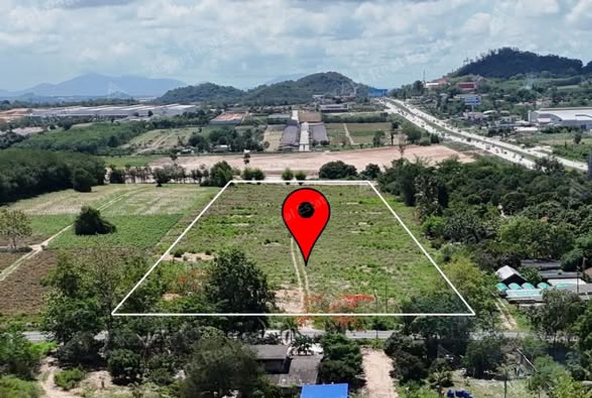 For SaleLandRayong : Land for sale on Soi 11, Nikom Phatthana Rayong 22-3-74.5 Rai