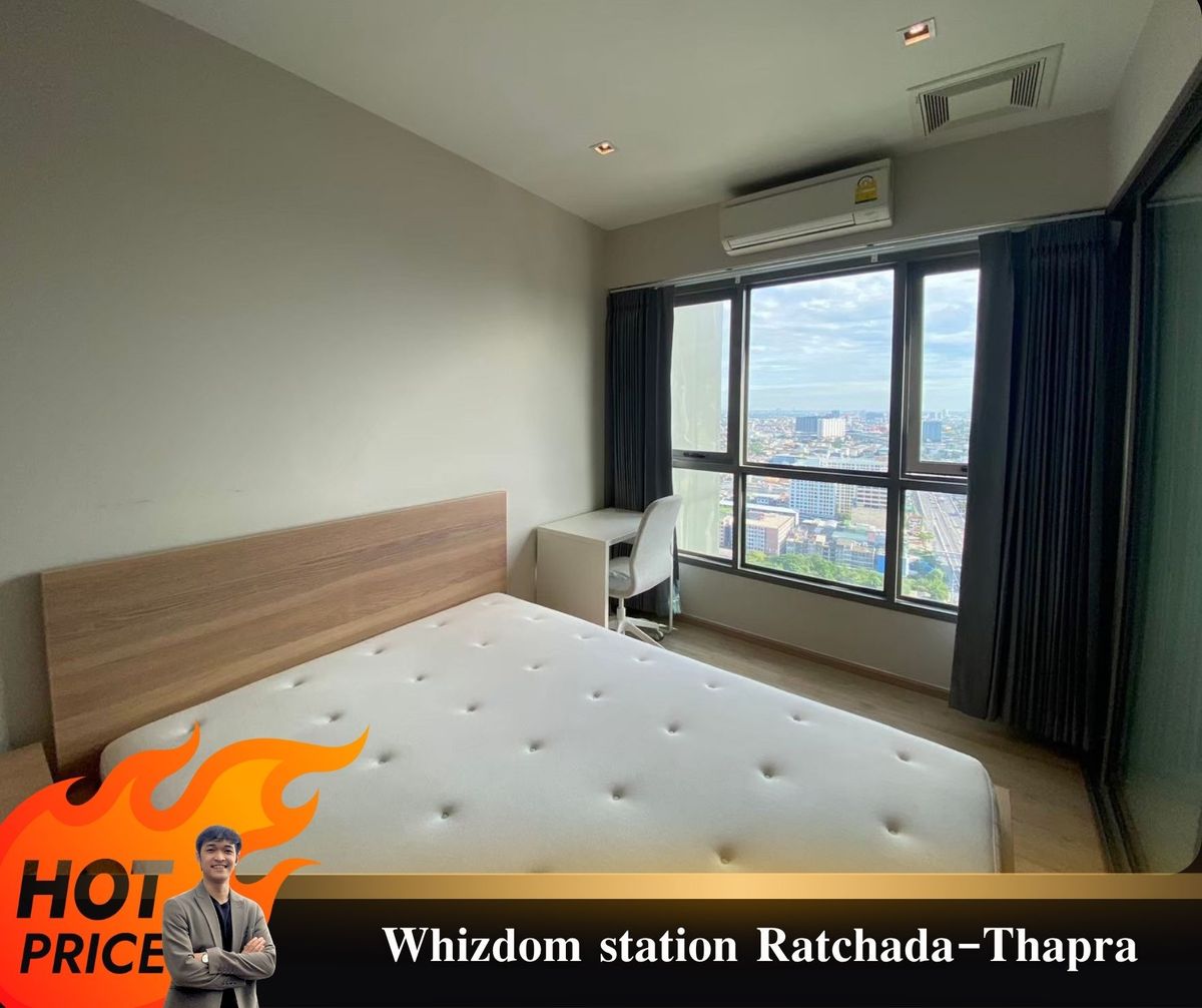 For RentCondoThaphra, Talat Phlu, Wutthakat : Rent & quot; 𝐖𝐡𝐢𝐳𝐝𝐨𝐦 𝐒𝐭𝐚𝐭𝐢𝐨𝐧 𝐒𝐭𝐚𝐭𝐢𝐨𝐧 - 𝐓𝐡𝐚𝐩𝐫𝐚 & quot;  Electrical appliances and full furniture  // Ask more at Lineid: @thirdproperty