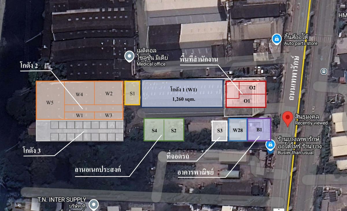 For RentWarehouseSamut Prakan,Samrong : Warehouse for rent on Thepharak Road. Golden location supports your business growth.