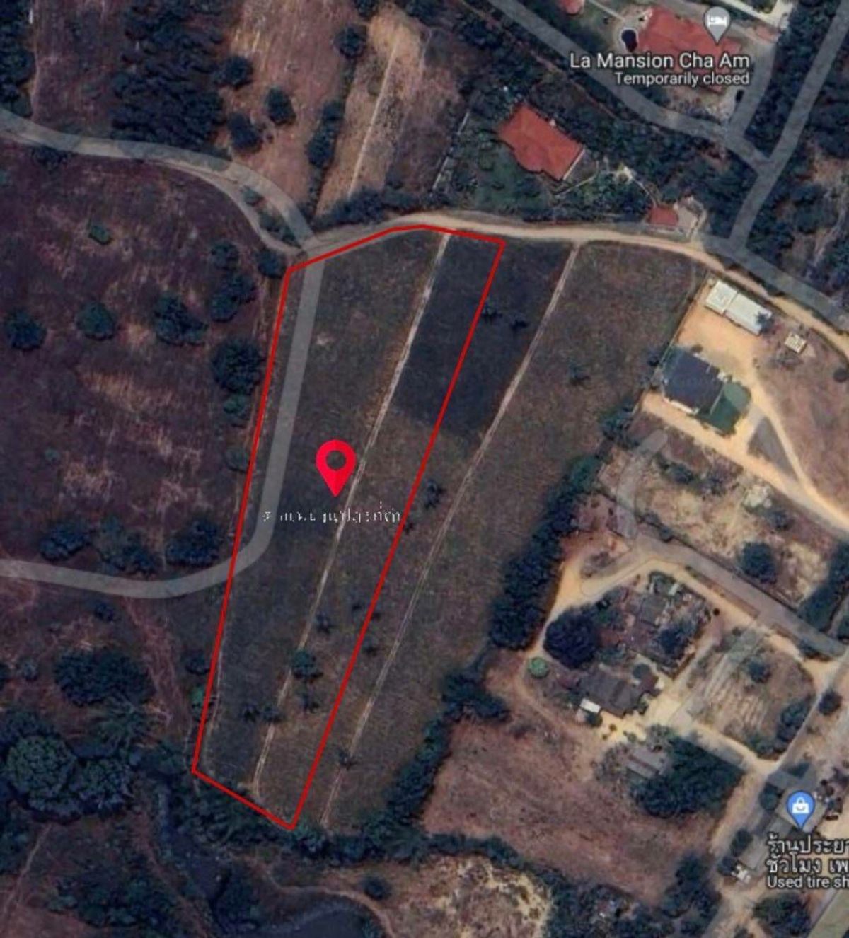 For SaleLandCha-am Phetchaburi : Land for sale in Cha-Am-Pranburi Road, Sam Phraya Subdistrict, Cha-Am District, Petchburi, 350 meters from Petchkasem-Bypass Road, 9 Rai 2 ngan 98 square wah, price 12.5 MB.*