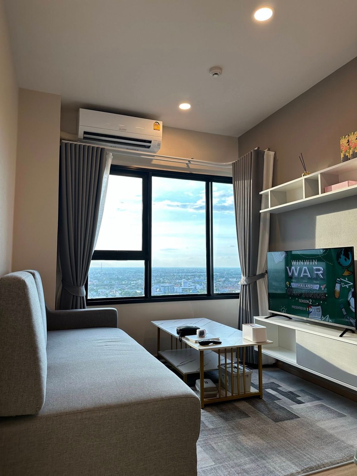 For RentCondoKorat Nakhon Ratchasima : (Rent) EScent Korat 2 bedroom, 1 bathroom, floor 23 (41 sq.m.)
