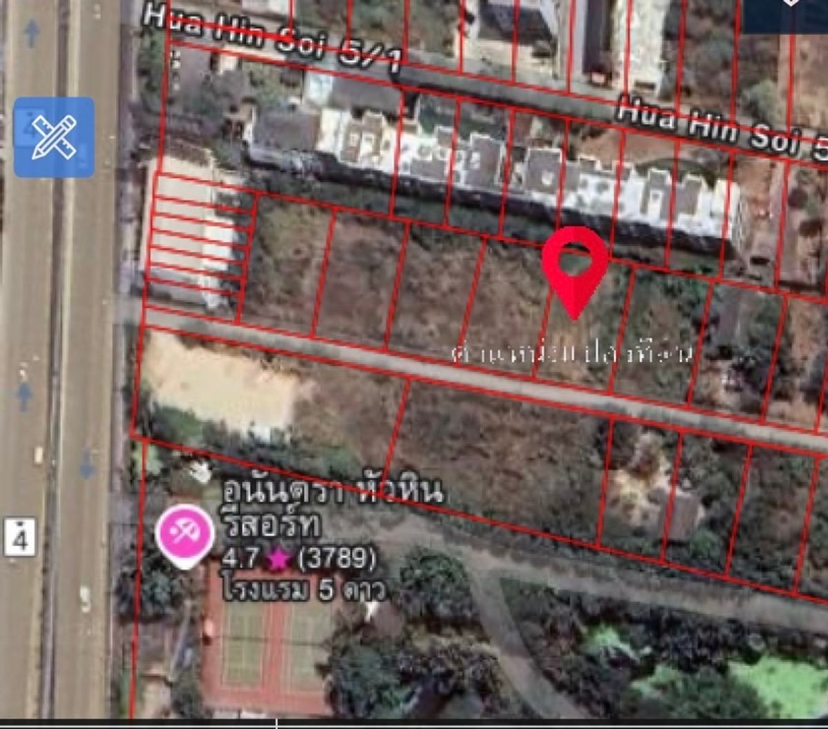For SaleLandHuahin, Prachuap Khiri Khan, Pran Buri : Near the main road