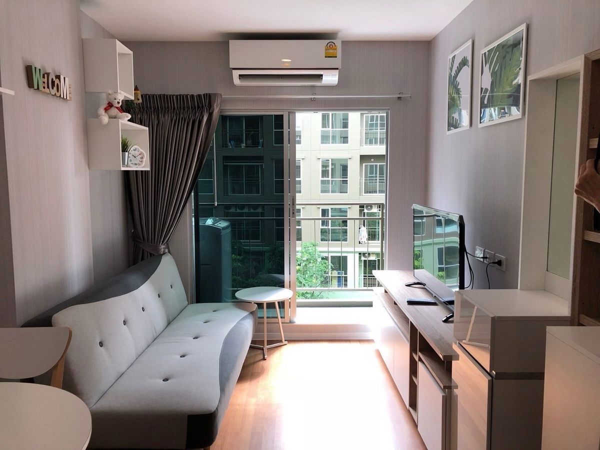 For RentCondo : ให้เช่า คอนโด Lumpini place bangna km.3(ลุมพินี เพลส บางนา กม.3)  ตึก/อาคาร : A ชั้น : 4 ขนาดห้อง: 26ตร.ม. ราคา : 8,500 บาท 