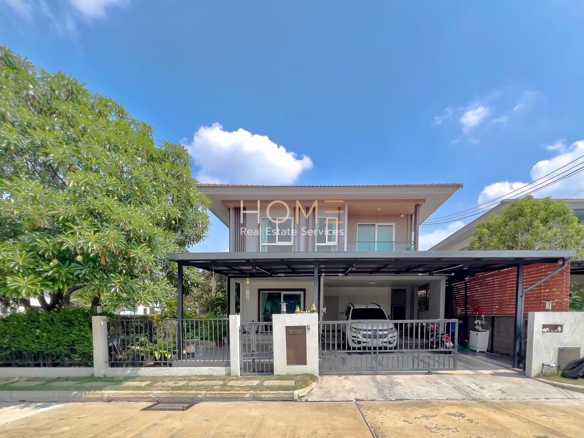 For SaleHousePathum Thani,Rangsit, Thammasat : House for sale, Saran Siri Rangsit, Pathum Thani 65 Sq. Usable area 160 sqm. Title, ready to transfer, free 4 air conditioners