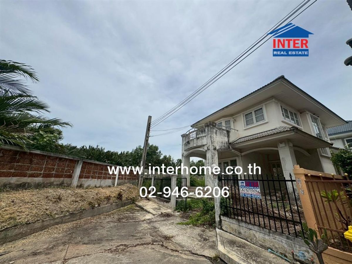 For SaleHouseRathburana, Suksawat : 2 storey detached house, 74.1 sq.w. Village, Place and Park Pracha Uthit, Soi Pracha Uthit 90 Pracha Uthit Road Suksawat Road Phra Samut Chedi Samut Prakan