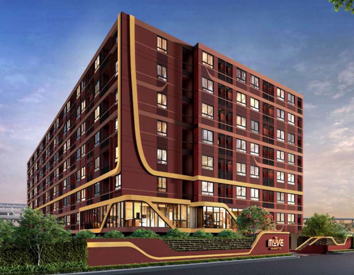 For SaleCondoSamut Prakan,Samrong : Condo for sale The Muve Sukhumvit107, complete with 1 bedroom 1.92 delete. Can raise animals | Contact 085-546-9559