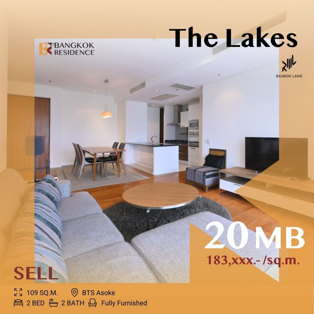 ขายคอนโดสุขุมวิท อโศก ทองหล่อ : 🔥 Rare! Corner unit facing,Panoramic View,The Lake near Bts asoke