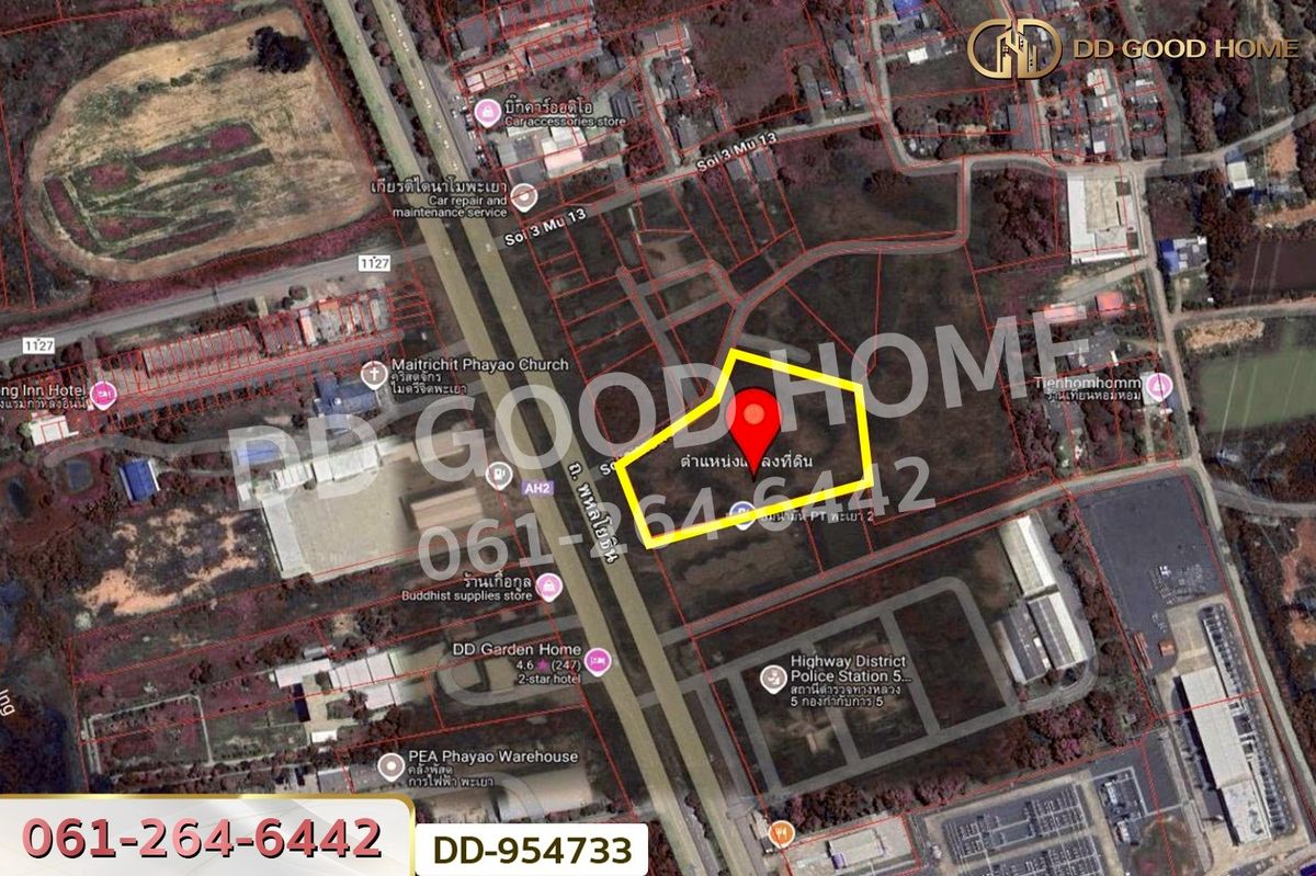 ขายที่ดินพะเยา : DD-954733 ที่ดินบ้านต๋อม 4 ไร่ 280.8 ตร.ว พะเยา ใกล้สถาบันวิทยาการจัดการแห่งแปซิฟิค