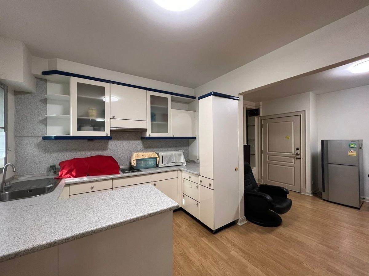 For SaleCondoRattanathibet, Sanambinna : 🌳baan Suanthon Rattanathibet, 1st floor, has a garden in front of the room