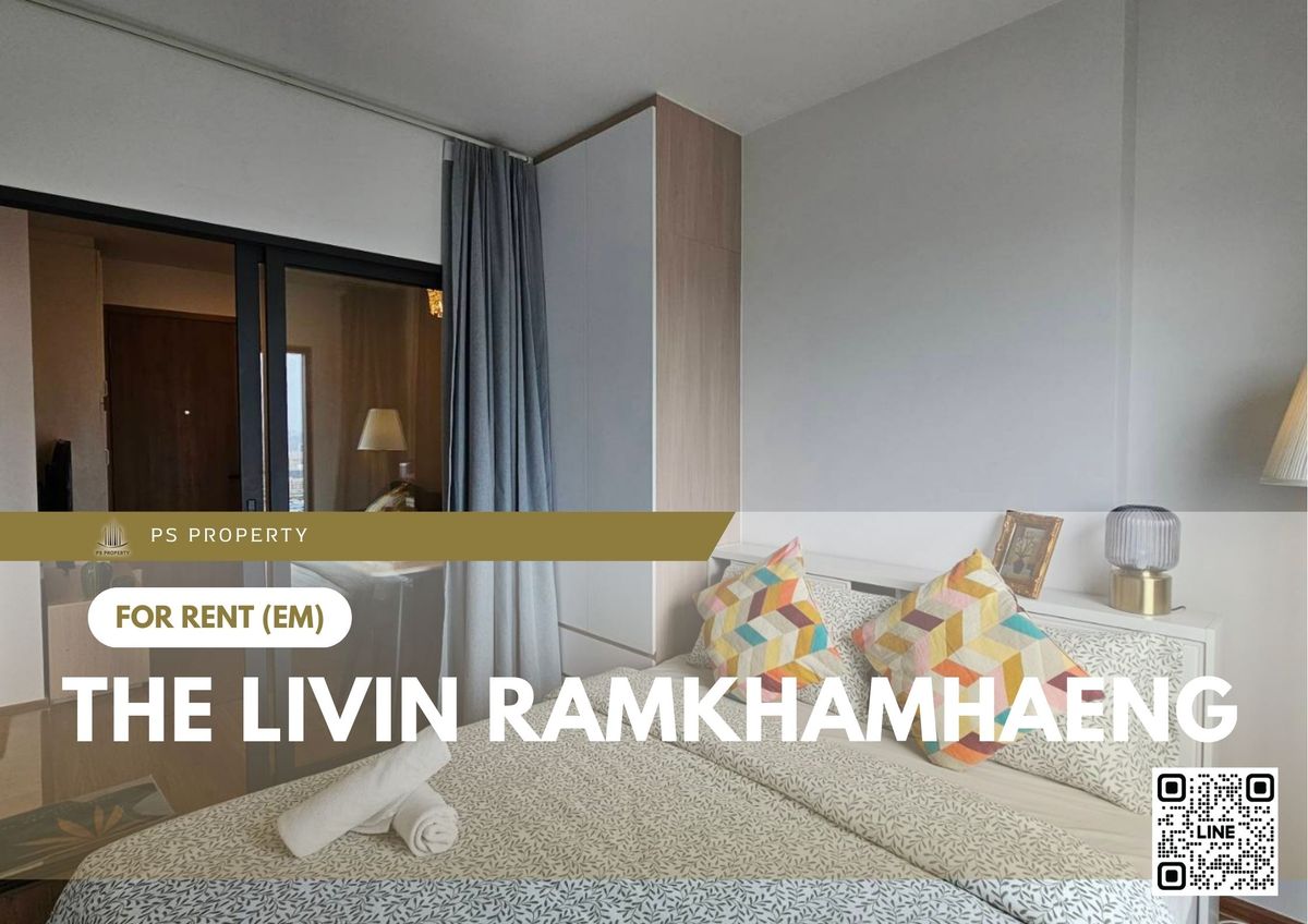 ให้เช่าคอนโดรามคำแหง หัวหมาก : ให้เช่า 📍 The Livin Ramkhamhaeng 📍 เฟอร์นิเจอร์ และ เครื่องใช้ไฟฟ้าครบ ใกล้ MRT ลำสาลี