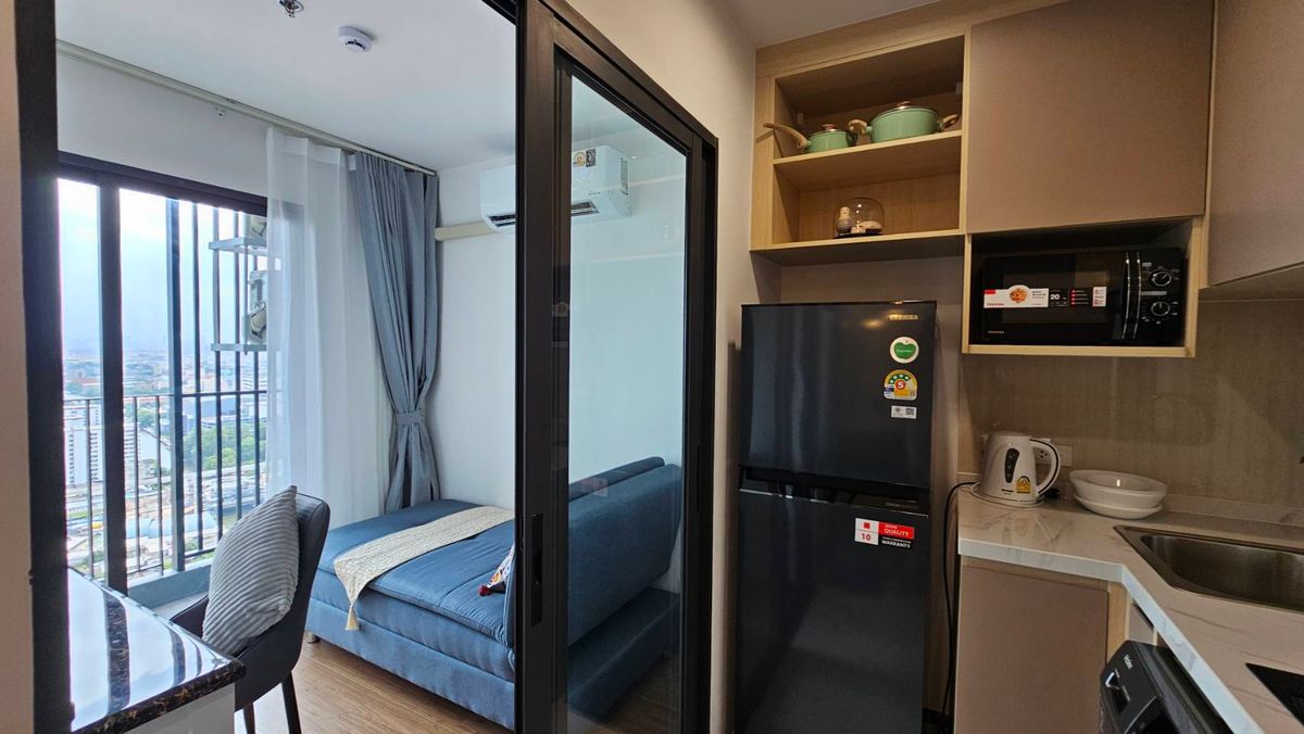 For RentCondoRamkhamhaeng, Hua Mak : For rent 📍 The Livin Ramkhamhaeng 📍 Fully furnished and equipped, near MRT Lam Sali