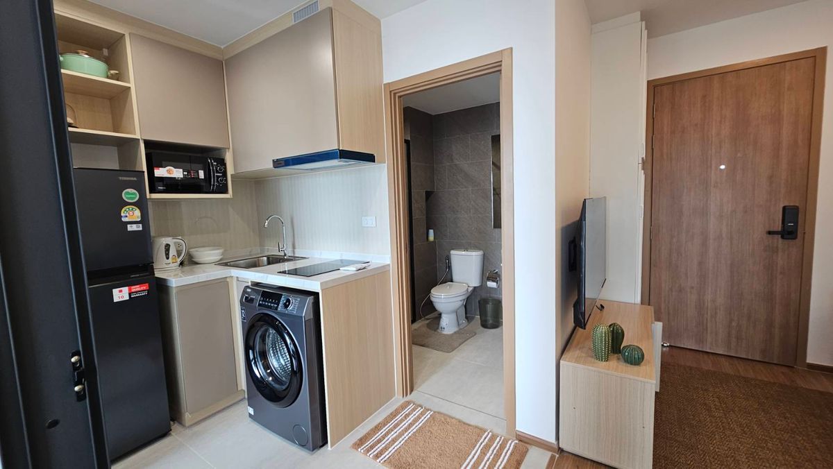 For RentCondoRamkhamhaeng, Hua Mak : For rent 📍 The Livin Ramkhamhaeng 📍 Fully furnished and equipped, near MRT Lam Sali