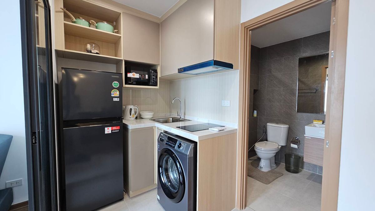 For RentCondoRamkhamhaeng, Hua Mak : For rent 📍 The Livin Ramkhamhaeng 📍 Fully furnished and equipped, near MRT Lam Sali