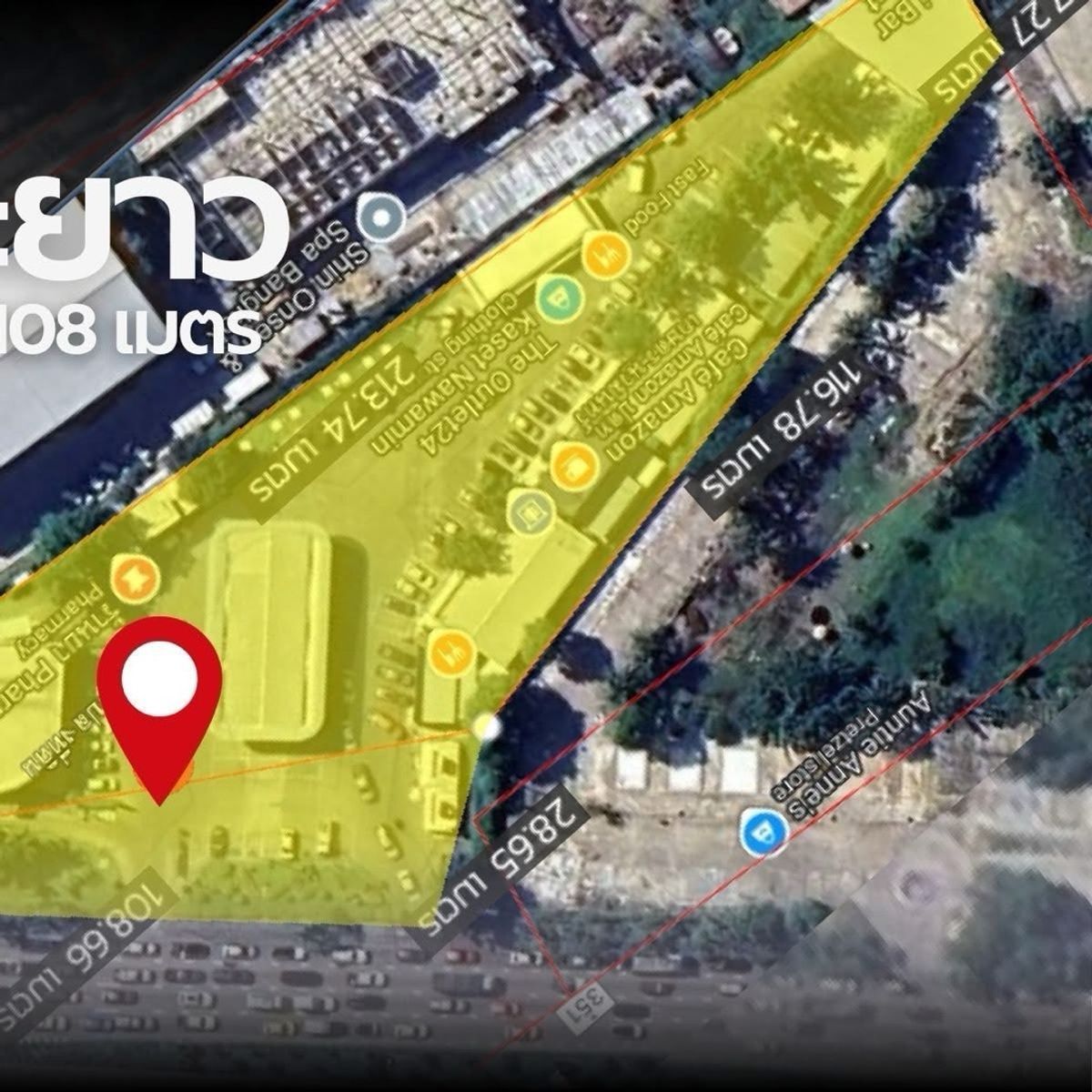 For RentLandKaset Nawamin,Ladplakao : 🚀 Golden opportunity on the economic road Kaset -Nawamin Long -term land for rent on the main road, Prasert Manukit Golden location where investors and business owners must keep an eye on the area of 4-1-18 rai (1,718 sq.w.) | 108 meters wide | Yellow pla