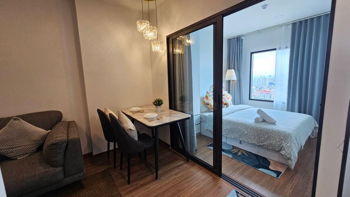 For RentCondoRamkhamhaeng, Hua Mak : For rent 📍 The Livin Ramkhamhaeng 📍 Fully furnished and equipped, near MRT Lam Sali