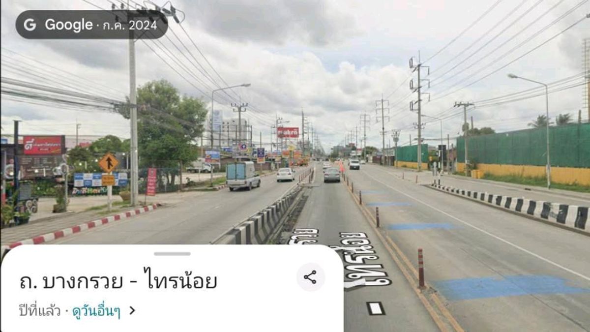 ขายที่ดินนนทบุรี บางใหญ่ บางบัวทอง : ขายที่ดิน ติดถนนบางกรวย-ไทรน้อย 13 ไร่ 2 งาน 61 ตร.ว.  ใกล้ห้างแมคโคร