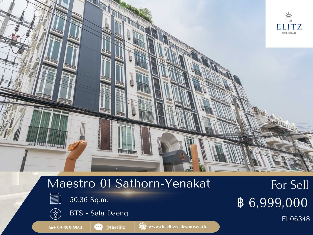 For SaleCondoSathorn, Narathiwat : ✨ Luxury accessible With a condo that is given more than the word Maestro 01 Sathorn -Yen weather ✔