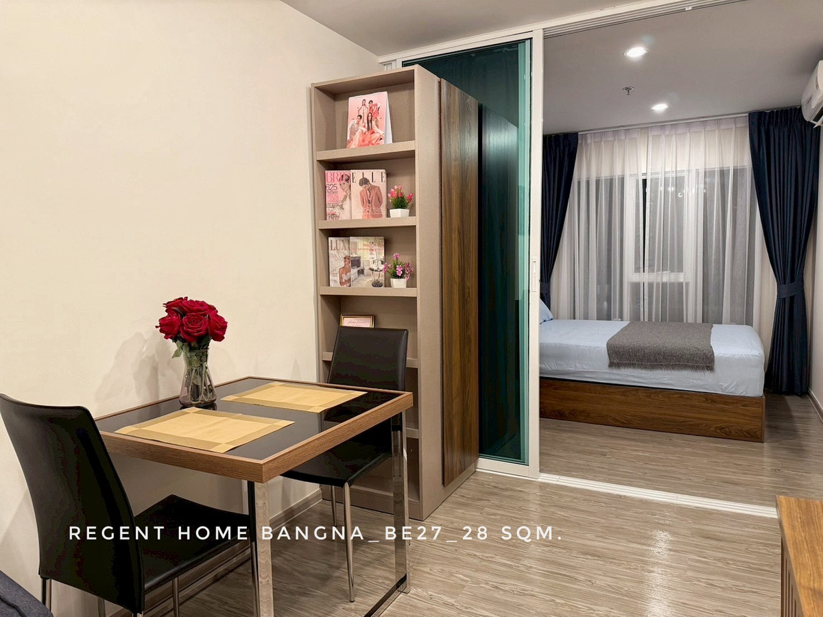 For RentCondoBangna, Bearing, Lasalle : New room for rent 2 air conditioners. Regent Home Bangna View Bang Krachao is very beautiful near the expressway and Bangna BTS.