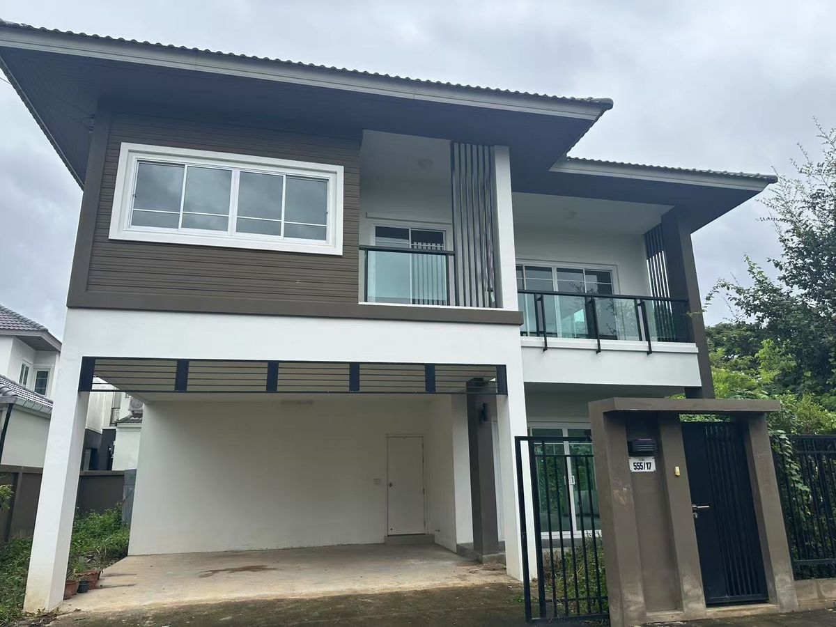 ขายบ้านเชียงใหม่ : บ้านแปลงมุมสวนกว้าง 79.6 ตร.วา โครงการ The Grand๑สันป่าเลียง ในเมืองเชียงใหม่ ในราคาชานเมือง