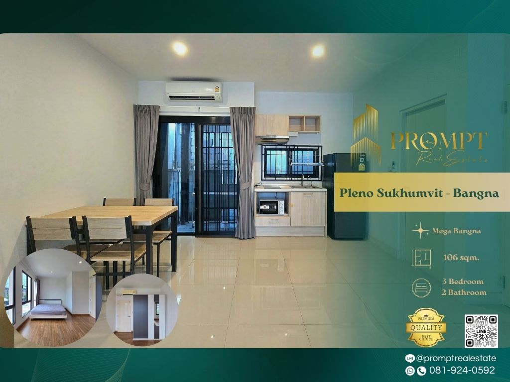 For RentHouseSamut Prakan,Samrong : OP01928 - Pleno Sukhumvit - Bangna :  พลีโน่ สุขุมวิท - บางนา - Mega Bangna, International School (SISB / TCIS / Concordian), Suvarnabhumi Airport