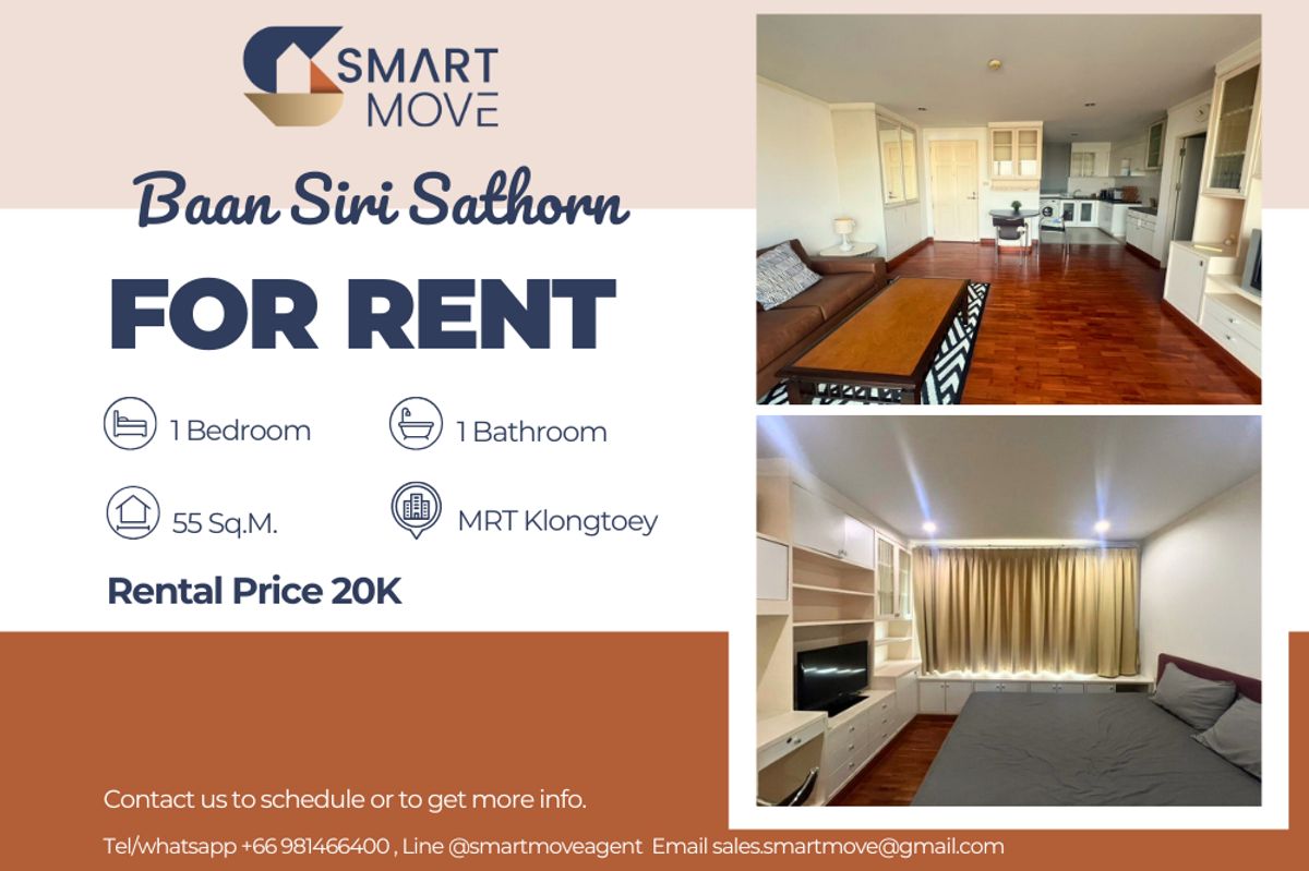 For RentCondoSathorn, Narathiwat : 🔥 For Rent !! 🔥 Code C20221203679..........Baan Siri Sathorn, 1 bedroom, 1 bathroom, furnished, ready to move in 📣📣