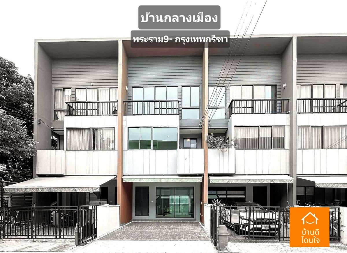 For SaleTownhomeMin Buri, Romklao : Special discount !! Townhome, Ban Klang Mueang, Rama 9 - Krungthep Kreetha (19.3 sq.w.) 3 bedrooms, 3 water