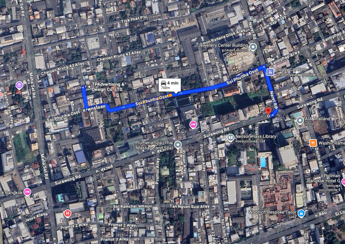 For SaleLandSilom, Saladaeng, Bangrak : Land for sale 1 rai‼ ️ In the heart of Bangkok, beautiful plot‼ ️ Soi Charoen Krung 43, land size: 1-34 rai (434 square wah), price 104,000,000 baht