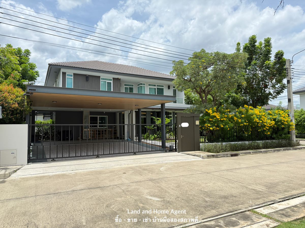 ขายบ้านลาดกระบัง สุวรรณภูมิ : ขาย บ้านเดี่ยว มัณฑนา มอเตอร์เวย์–กรุงเทพกรีฑาตัดใหม่ แปลงมุม หน้าสวน
