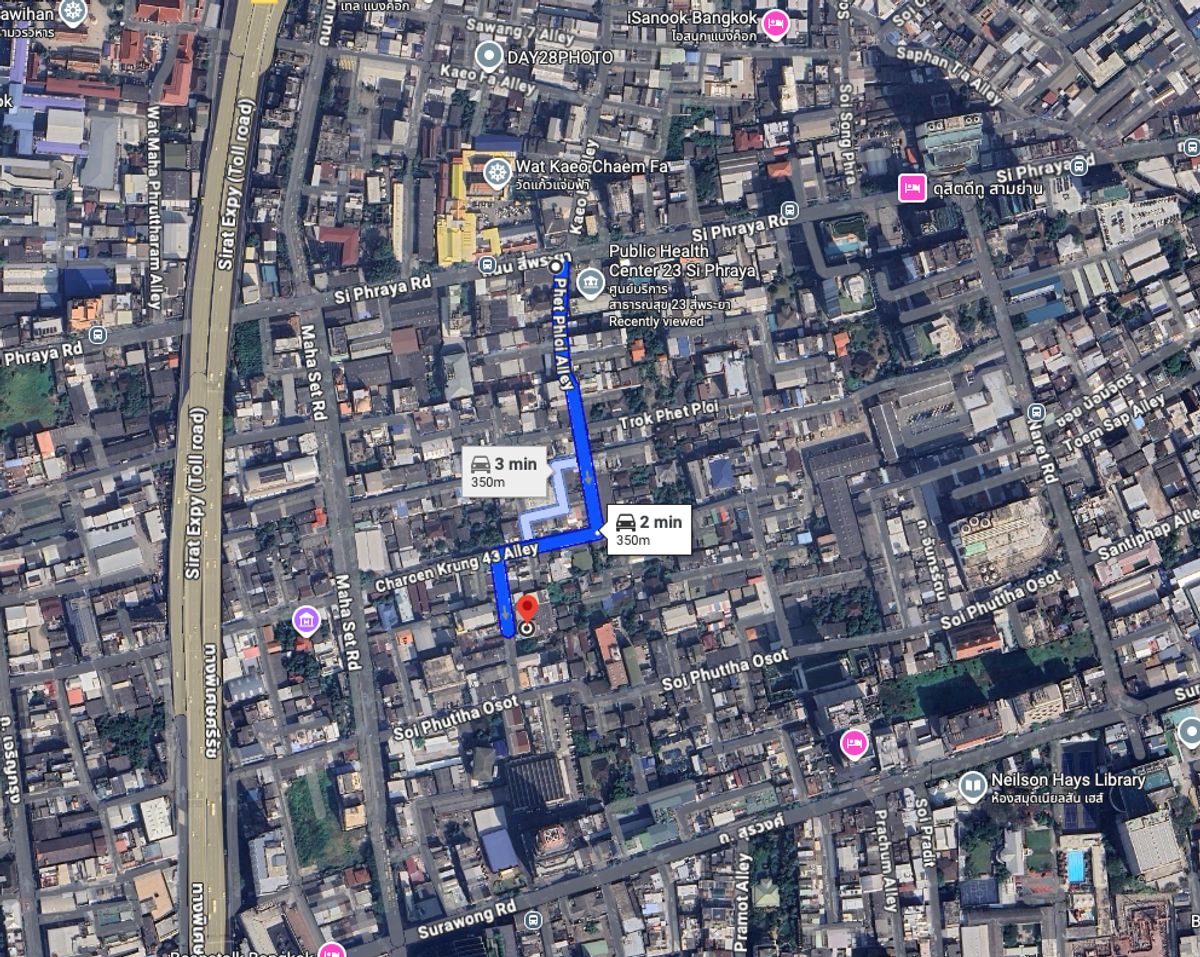 For SaleLandSilom, Saladaeng, Bangrak : Land for sale 1 rai‼ ️ In the heart of Bangkok, beautiful plot‼ ️ Soi Charoen Krung 43, land size: 1-34 rai (434 square wah), price 104,000,000 baht