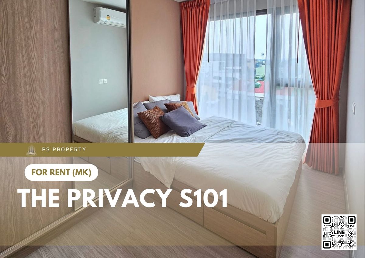 ให้เช่าคอนโดอ่อนนุช อุดมสุข : ให้เช่า 🔥 THE PRIVACY S101 🔥 ใกล้ BTS ปุณณวิถี เฟอร์นิเจอร์ และ เครื่องใช้ไฟฟ้าครบ 